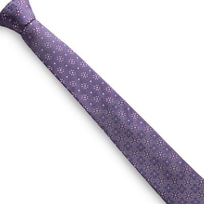 Grey Floral Tile Tie